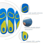 1 paio di solette in gel di silicone ad assorbimento degli urti per arco plantare, dimensioni:, Female 38-42, Male 42-48