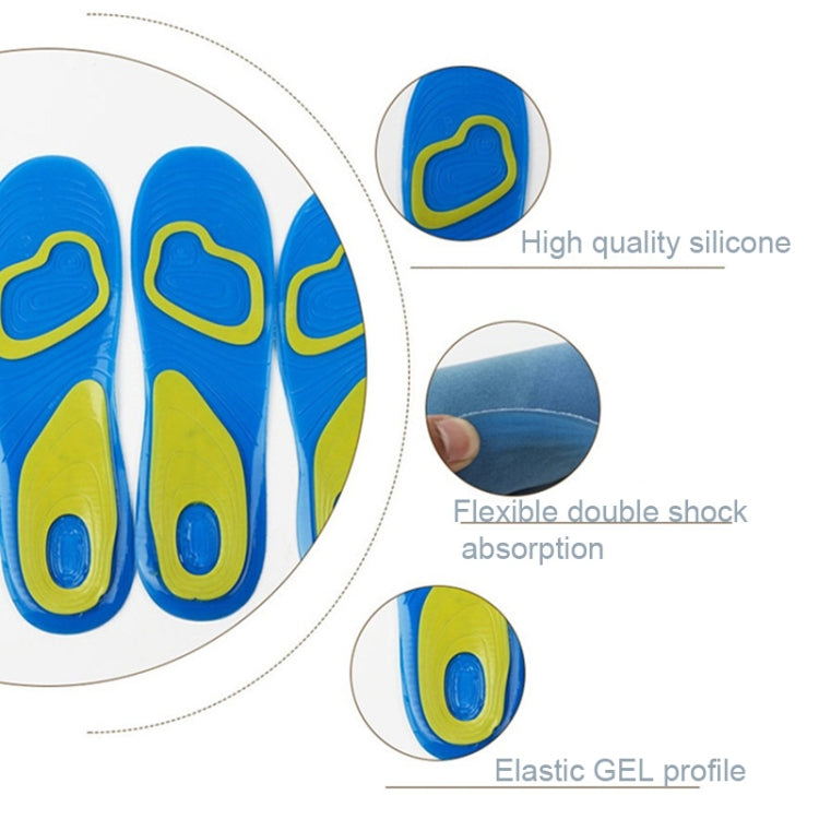 1 paio di solette in gel di silicone ad assorbimento degli urti per arco plantare, dimensioni:, Female 38-42, Male 42-48