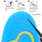 1 paio di solette in gel di silicone ad assorbimento degli urti per arco plantare, dimensioni:, Female 38-42, Male 42-48