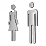 2 pezzi 12 cm WC/bagno/bagno/WC Segnaletica per porte da parete, 12cm
