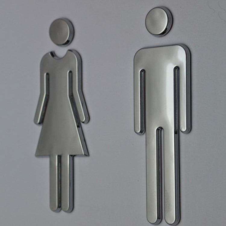 2 pezzi 12 cm WC/bagno/bagno/WC Segnaletica per porte da parete, 12cm