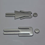 2 pezzi 12 cm WC/bagno/bagno/WC Segnaletica per porte da parete, 12cm