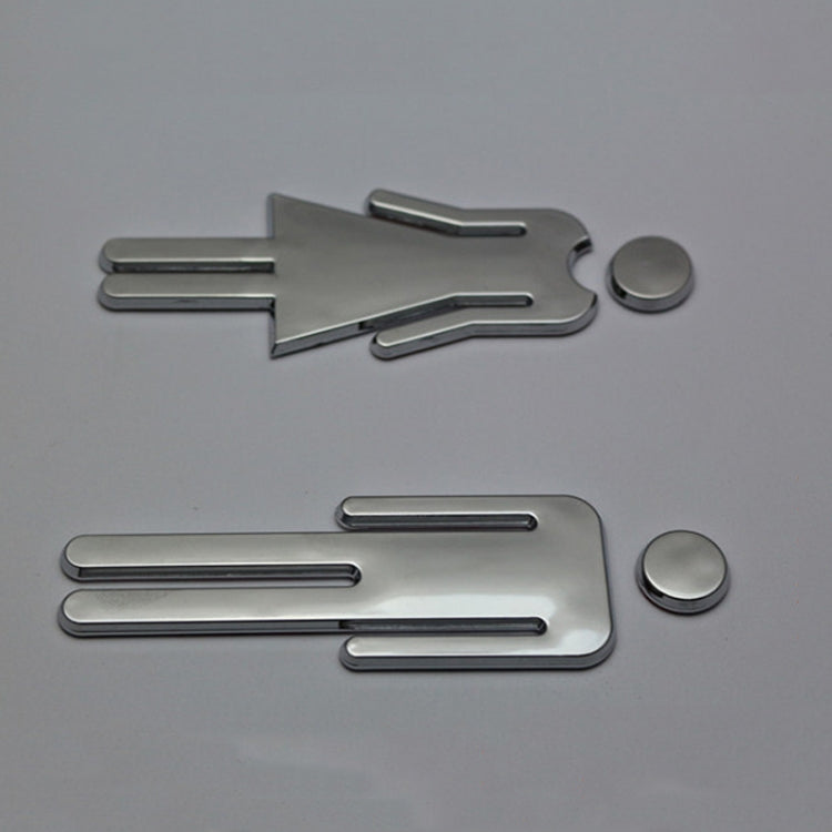 2 pezzi 12 cm WC/bagno/bagno/WC Segnaletica per porte da parete, 12cm