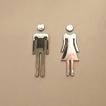 2 pezzi 12 cm WC/bagno/bagno/WC Segnaletica per porte da parete, 12cm
