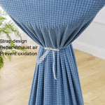 Coperchio antipolvere per ventilatore rotondo ad elasticità Copertura protettiva per ventilatore in tessuto per uso domestico, 110x45cm Blue, 110x45cm Gray, 110x45cm Pink, 110x45cm Green