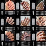 240 pezzi per unghie sottili satinate senza incisione per manicure estesa, WH-106, WH-107, WH-107 Single Number 5-9, WH-108, WH-108 Single Number 5-9, Wh-109, WH-109 Single Number 5-9, WH-110, WH-1110 Single Number 5-9, WH-0162, WH-0163, WH-0166, WH-01...