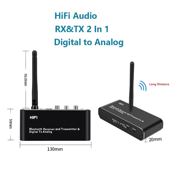 Ricevitore Bluetooth 2 in 1 D09 con trasmettitore audio