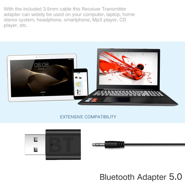 Ricevitore audio Bluetooth 5.0 2 in 1 per auto e PC