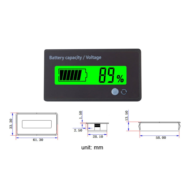 L6133 Display LCD per la potenza del motociclo elettrico, stile:, Button Front White Backlight, Button Rear Green Backlight, Internal Blue Backlight, Button Front Green Backlight, Button Front Blue Backlight, Internal Green Backlight                   ...
