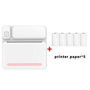 C19 Stampante per compiti a casa per studenti da 200 DPI Stampante tascabile senza inchiostro Bluetooth, Pink, Blue, Pink Printer Paper x 5, Blue Printer Paper x 5, Pink Sticker x 5, Blue Sticker x 5, Pink Set, Blue Set