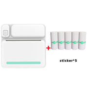 C19 Stampante per compiti a casa per studenti da 200 DPI Stampante tascabile senza inchiostro Bluetooth, Pink, Blue, Pink Printer Paper x 5, Blue Printer Paper x 5, Pink Sticker x 5, Blue Sticker x 5, Pink Set, Blue Set