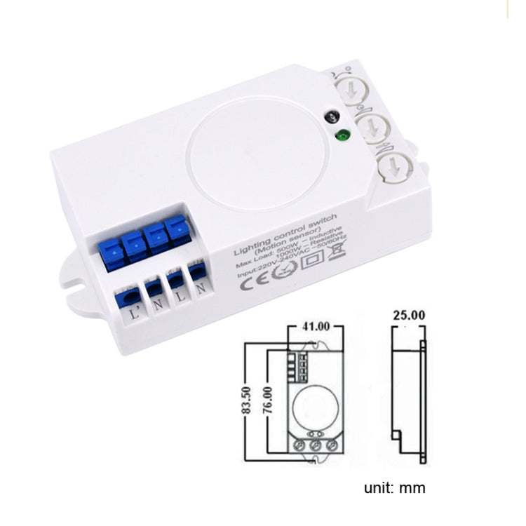 Sensore di commutazione a induzione a microonde intelligente Interruttore di rilevamento radar 5.8G, 5.8G Radar Sensing Switch