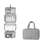 13552A Borsa da toilette pieghevole impermeabile da viaggio Borsa cosmetica con gancio, Black, Grey, Pink, Navy Blue