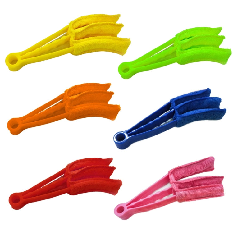 5 PCS AQ-CS01 Spazzola multifunzionale per la pulizia della presa d'aria della spazzola per strumenti di bellezza per auto, Orange, Red, Yellow, Blue, Green, Pink