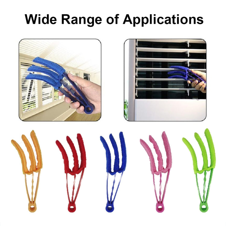5 PCS AQ-CS01 Spazzola multifunzionale per la pulizia della presa d'aria della spazzola per strumenti di bellezza per auto, Orange, Red, Yellow, Blue, Green, Pink