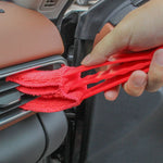 5 PCS AQ-CS01 Spazzola multifunzionale per la pulizia della presa d'aria della spazzola per strumenti di bellezza per auto, Orange, Red, Yellow, Blue, Green, Pink