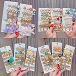 Insieme variopinto della clip del Rhinestone della perla del copricapo della forcella della lega, 8PCS/Set Heavy Work, 8PCS/Set Cherry, 8PCS/Set Pink Cherry, 8PCS/Set Starfish, 7PCS/Set Mermaid, 4PCS/Set Heart, 4PCS/Set Light Blue, 4PCS/Set Yellow     ...