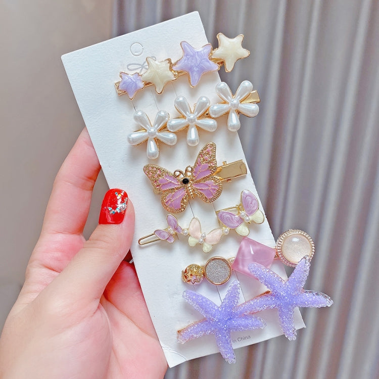 Insieme variopinto della clip del Rhinestone della perla del copricapo della forcella della lega, 8PCS/Set Heavy Work, 8PCS/Set Cherry, 8PCS/Set Pink Cherry, 8PCS/Set Starfish, 7PCS/Set Mermaid, 4PCS/Set Heart, 4PCS/Set Light Blue, 4PCS/Set Yellow     ...