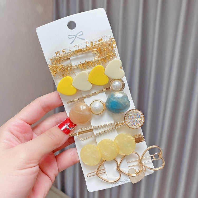 Insieme variopinto della clip del Rhinestone della perla del copricapo della forcella della lega, 8PCS/Set Heavy Work, 8PCS/Set Cherry, 8PCS/Set Pink Cherry, 8PCS/Set Starfish, 7PCS/Set Mermaid, 4PCS/Set Heart, 4PCS/Set Light Blue, 4PCS/Set Yellow     ...