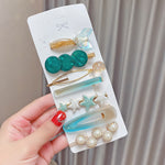 Insieme variopinto della clip del Rhinestone della perla del copricapo della forcella della lega, 8PCS/Set Heavy Work, 8PCS/Set Cherry, 8PCS/Set Pink Cherry, 8PCS/Set Starfish, 7PCS/Set Mermaid, 4PCS/Set Heart, 4PCS/Set Light Blue, 4PCS/Set Yellow     ...