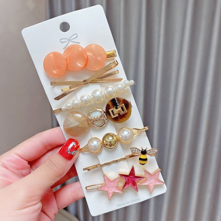 Insieme variopinto della clip del Rhinestone della perla del copricapo della forcella della lega, 8PCS/Set Heavy Work, 8PCS/Set Cherry, 8PCS/Set Pink Cherry, 8PCS/Set Starfish, 7PCS/Set Mermaid, 4PCS/Set Heart, 4PCS/Set Light Blue, 4PCS/Set Yellow     ...