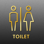 19 x 14 cm Segno di toilette personalizzato Segno di WC Segno di toilette, Stile:, Black Single Women, Black Single Man, Black  Public, Golden Public, Porcelain White Public, Black Separate, Golden  Separate, Porcelain White  Separate, Tie-Black  Publi...
