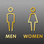 19 x 14 cm Segno di toilette personalizzato Segno di WC Segno di toilette, Stile:, Black Single Women, Black Single Man, Black  Public, Golden Public, Porcelain White Public, Black Separate, Golden  Separate, Porcelain White  Separate, Tie-Black  Publi...