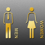 19 x 14 cm Segno di toilette personalizzato Segno di WC Segno di toilette, Stile:, Black Single Women, Black Single Man, Black  Public, Golden Public, Porcelain White Public, Black Separate, Golden  Separate, Porcelain White  Separate, Tie-Black  Publi...