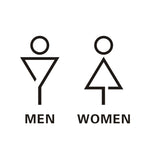 19 x 14 cm Segno di toilette personalizzato Segno di WC Segno di toilette, Stile:, Black Single Women, Black Single Man, Black  Public, Golden Public, Porcelain White Public, Black Separate, Golden  Separate, Porcelain White  Separate, Tie-Black  Publi...