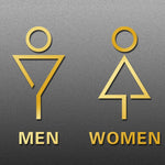 19 x 14 cm Segno di toilette personalizzato Segno di WC Segno di toilette, Stile:, Black Single Women, Black Single Man, Black  Public, Golden Public, Porcelain White Public, Black Separate, Golden  Separate, Porcelain White  Separate, Tie-Black  Publi...