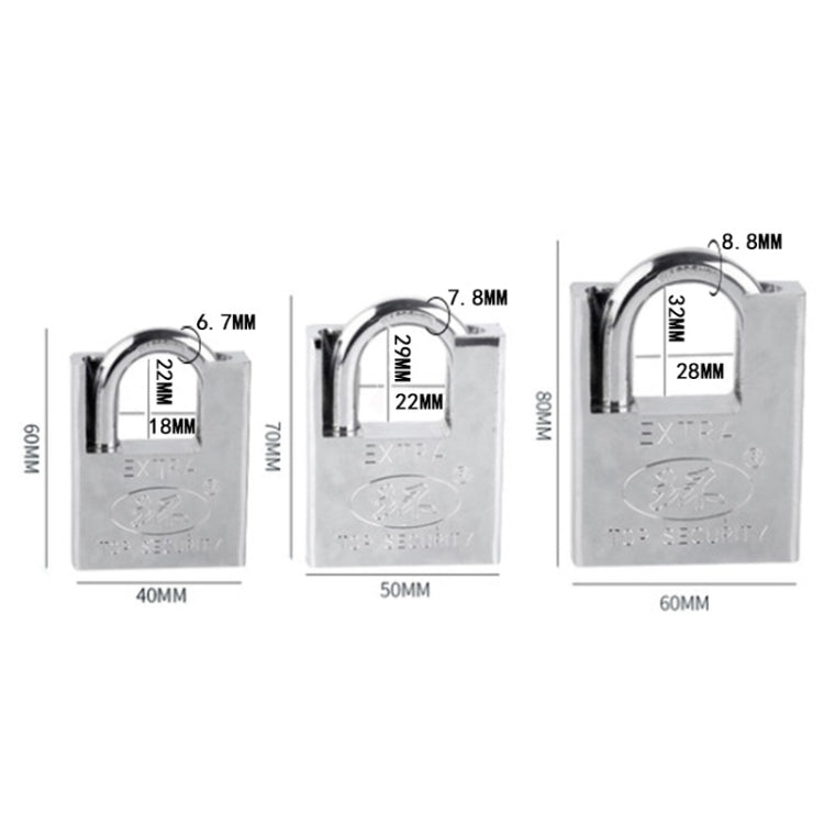 SIX-CYCLE Serrature a lama semi-imballate Serrature antiscasso, dimensioni:, 40mm, 50mm, 60mm