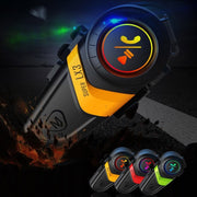 Auricolare Bluetooth per la navigazione musicale del casco del motociclo, Red, Yellow, Green