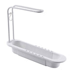 Smontaggio 2 pezzi con portasalviette telescopico, White, Grey