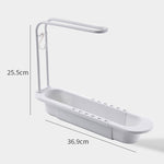 Smontaggio 2 pezzi con portasalviette telescopico, White, Grey
