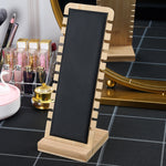 Espositore per collane in legno massello semplice Espositore per gioielli Puntelli per collane, Black Skin, White Skin, Beige Velvet, Ink Green