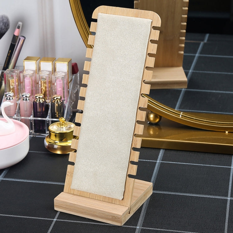 Espositore per collane in legno massello semplice Espositore per gioielli Puntelli per collane, Black Skin, White Skin, Beige Velvet, Ink Green