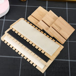 Espositore per collane in legno massello semplice Espositore per gioielli Puntelli per collane, Black Skin, White Skin, Beige Velvet, Ink Green