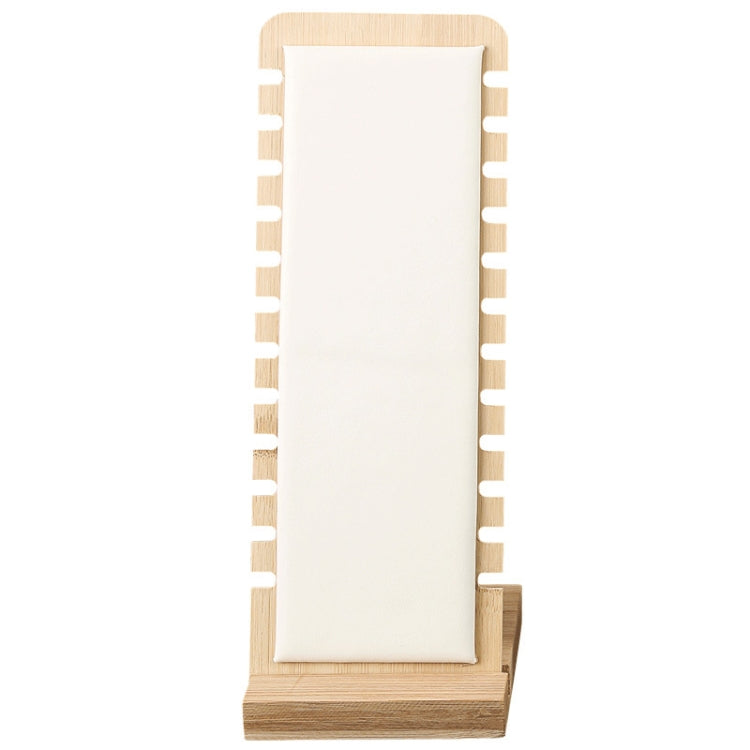 Espositore per collane in legno massello semplice Espositore per gioielli Puntelli per collane, Black Skin, White Skin, Beige Velvet, Ink Green