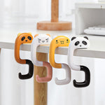Appendiabiti per borsa da ufficio rimovibile con gancio per zainetto da scrivania da 2 pezzi, Panda, Small Pink Cat, Raccoon, Kitten