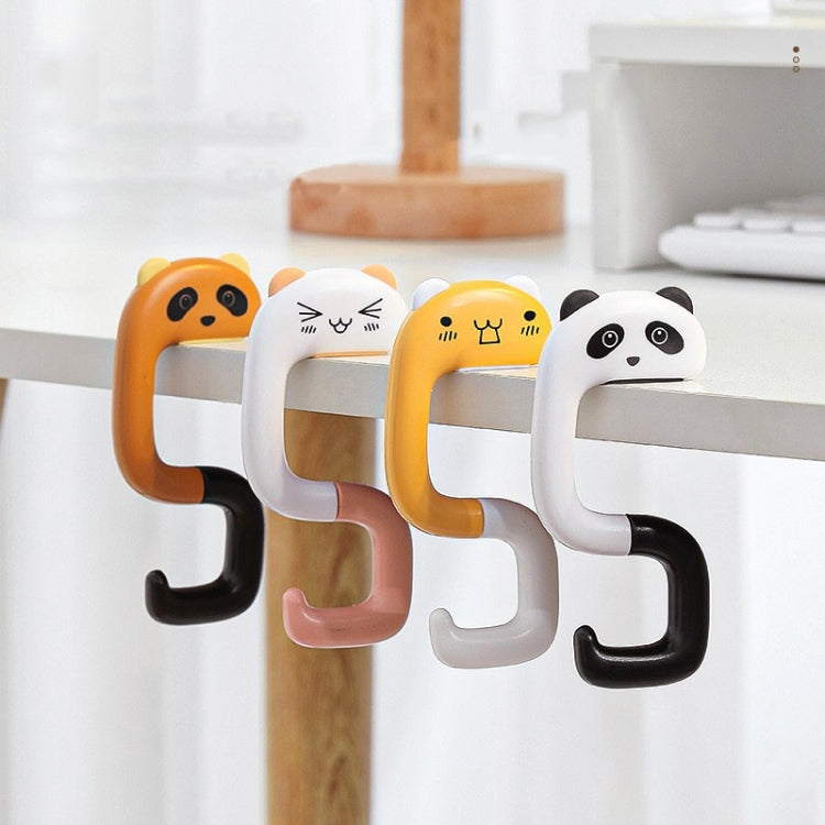 Appendiabiti per borsa da ufficio rimovibile con gancio per zainetto da scrivania da 2 pezzi, Panda, Small Pink Cat, Raccoon, Kitten