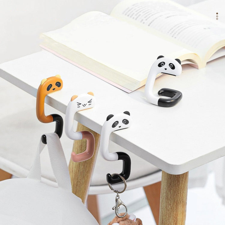 Appendiabiti per borsa da ufficio rimovibile con gancio per zainetto da scrivania da 2 pezzi, Panda, Small Pink Cat, Raccoon, Kitten