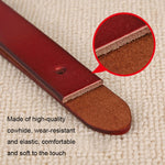 ZK--052 Cintura in pelle bovina fine morbida e resistente all'usura con fibbia ad ardiglione, lunghezza:, 100cm, 105cm, 110cm, 115cm