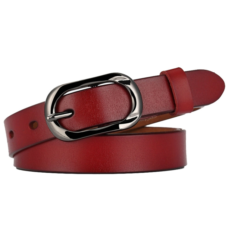 ZK--052 Cintura in pelle bovina fine morbida e resistente all'usura con fibbia ad ardiglione, lunghezza:, 100cm, 105cm, 110cm, 115cm