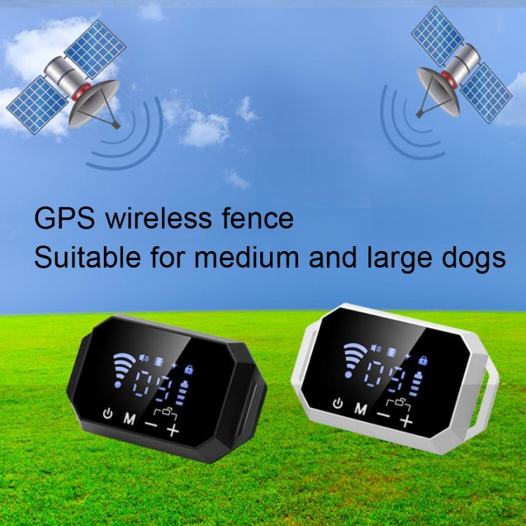 Addestratore di cani Recinto elettronico Smart GPS Wireless Bark Stop, White, Black