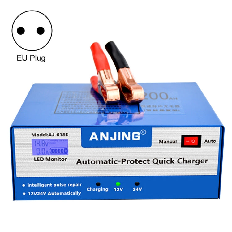 ANJING AJ-618E Riparatore di batterie per auto con caricabatteria, EU Plug, US Plug, UK Plug, AU Plug