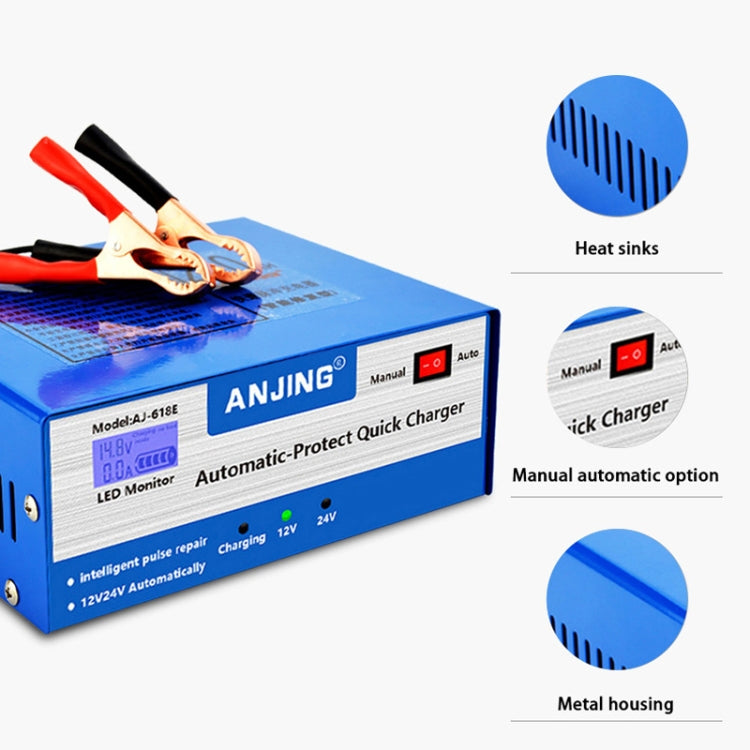 ANJING AJ-618E Riparatore di batterie per auto con caricabatteria, EU Plug, US Plug, UK Plug, AU Plug