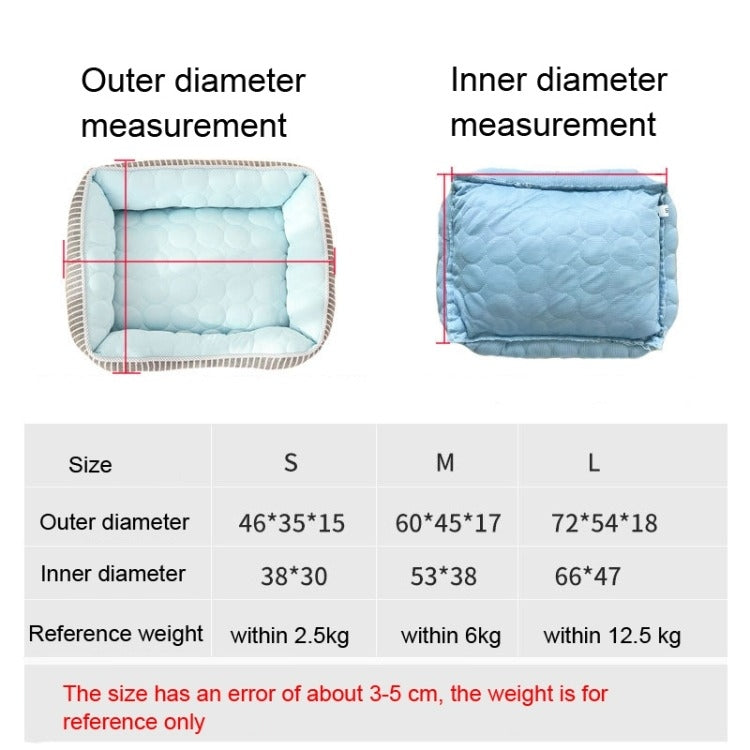 Summer Cold Feeling Dog Cat Kennel Ice Silk Cool Den,Dimensioni:, S, M, L