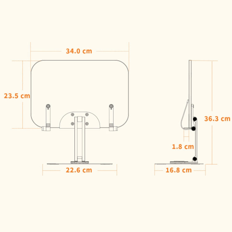 Reading Bookshelf Desktop Supporto per tablet sollevabile multifunzione con rotazione a 360 gradi, R03, R04