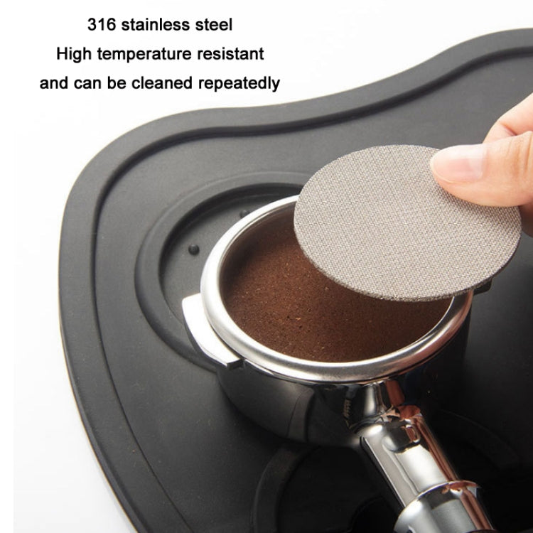 Filtro antispruzzo per caffè in lamiera sinterizzata in acciaio inossidabile, dimensioni:, 51mm x 1.7mm, 51mm x 1mm, 53mm x 1.7mm, 53mm x 1mm, 58mm x 1.7mm