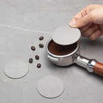 Filtro antispruzzo per caffè in lamiera sinterizzata in acciaio inossidabile, dimensioni:, 51mm x 1.7mm, 51mm x 1mm, 53mm x 1.7mm, 53mm x 1mm, 58mm x 1.7mm